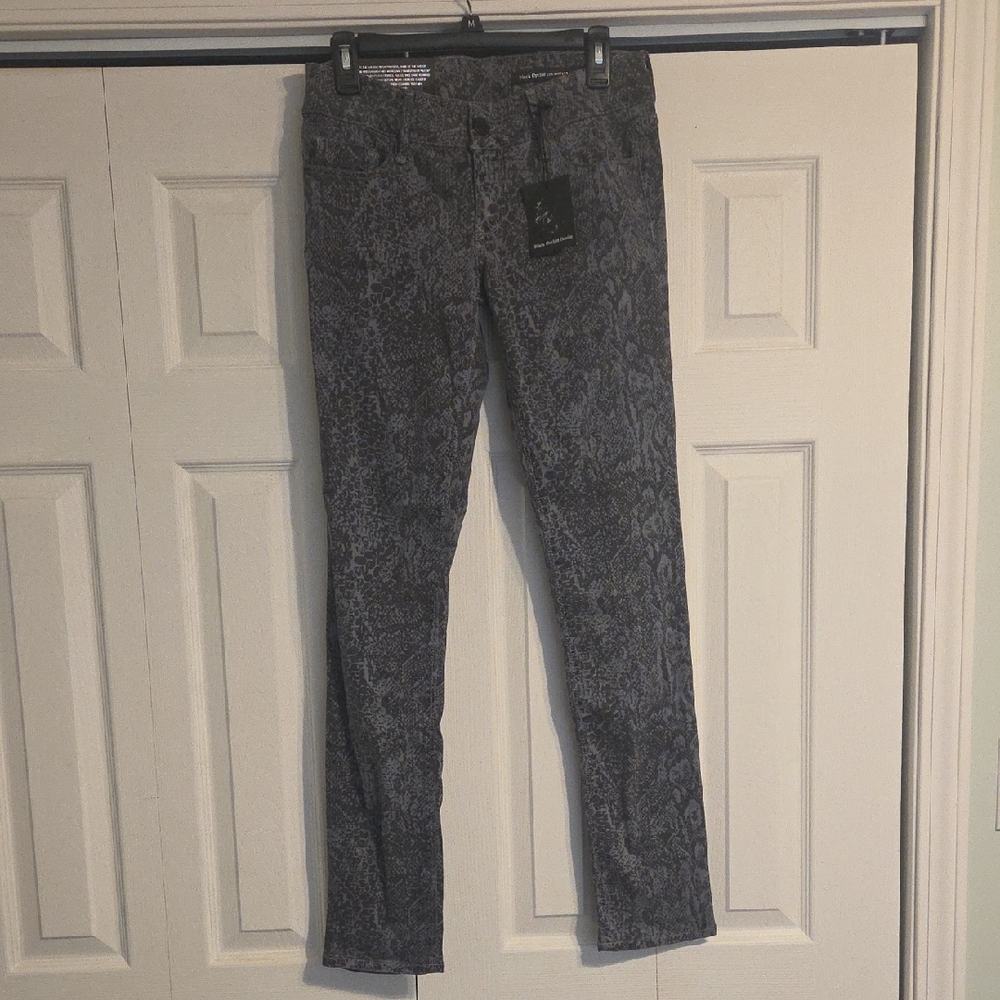Black Orchid Textured Gray Skinny Jeans